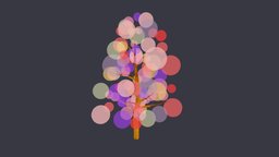 pink tree tree, plants, pink, nature, illustration, imaginary, low-poly-blender, lowpoly, design