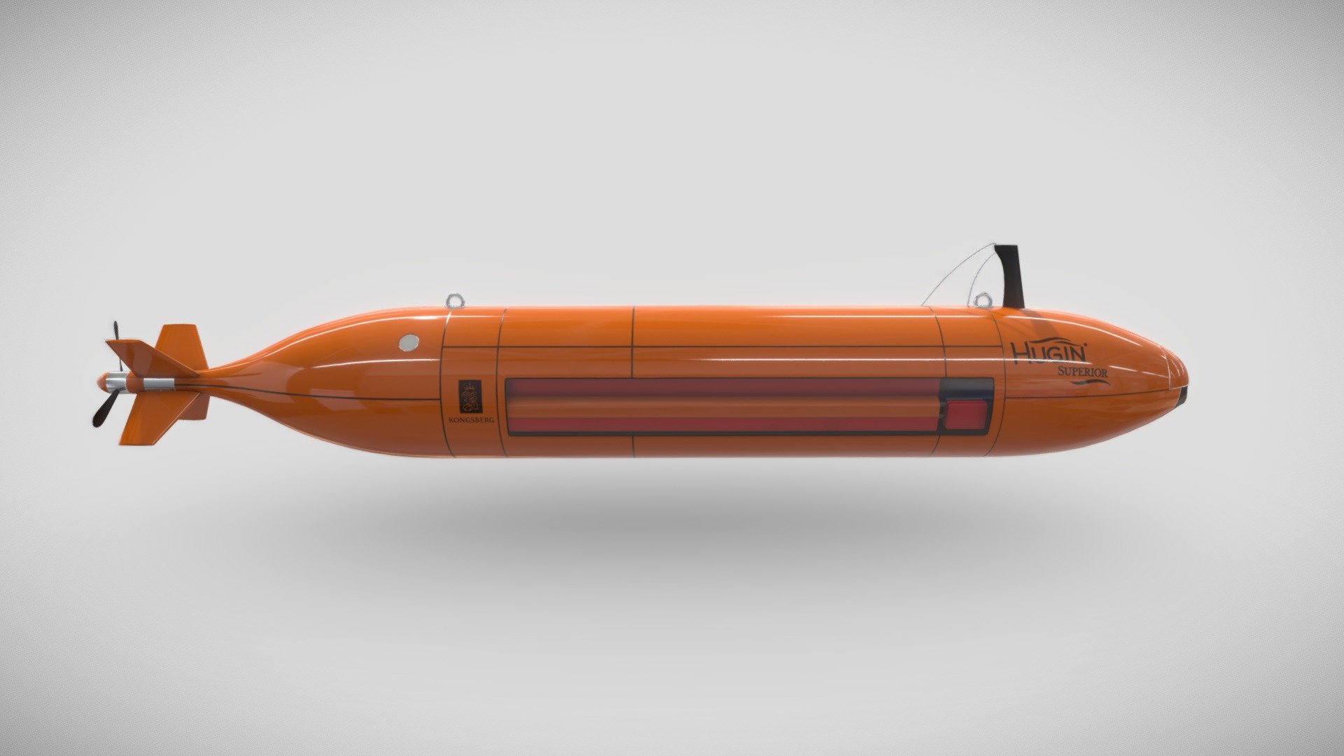 The Hugin superior is a AUV developed by Kongsberg 3d model