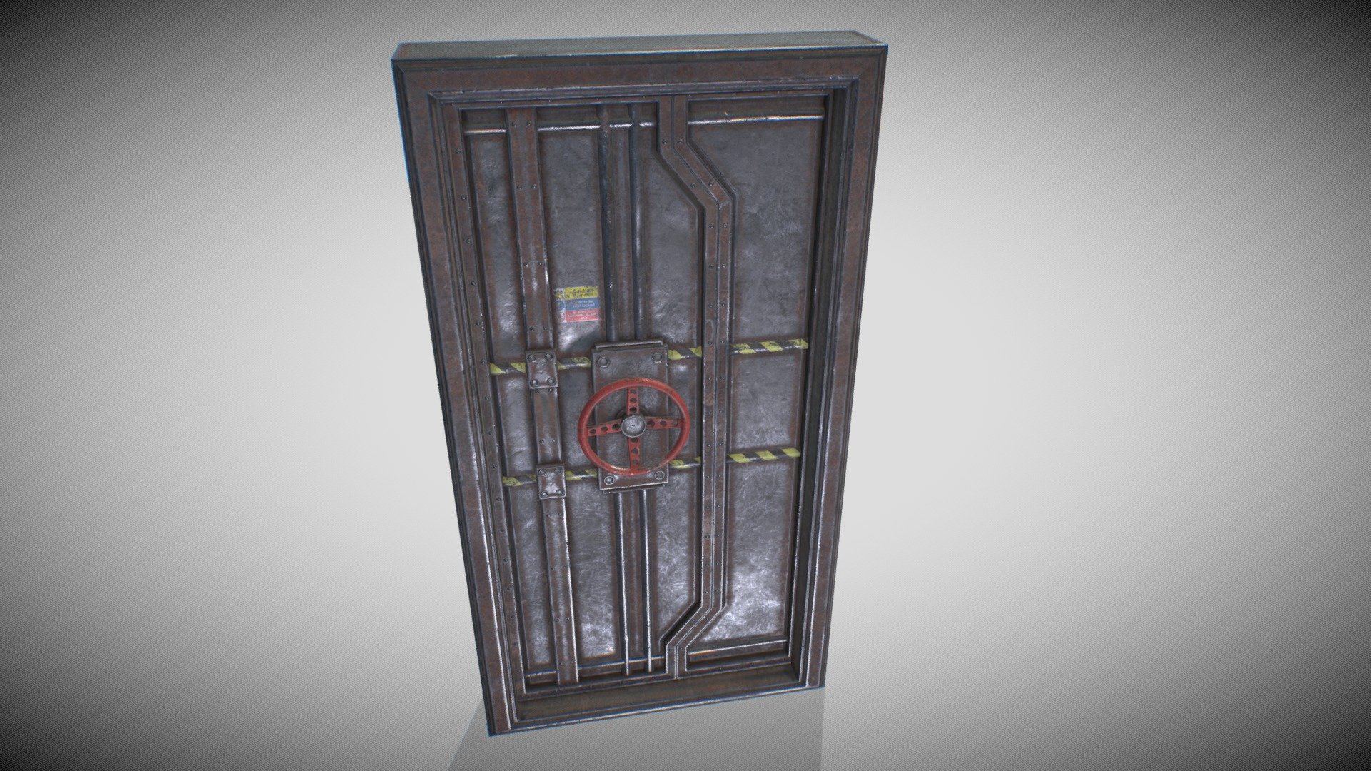 A game ready, sci-fi blast door that can be used in bunkers and shelters 3d model