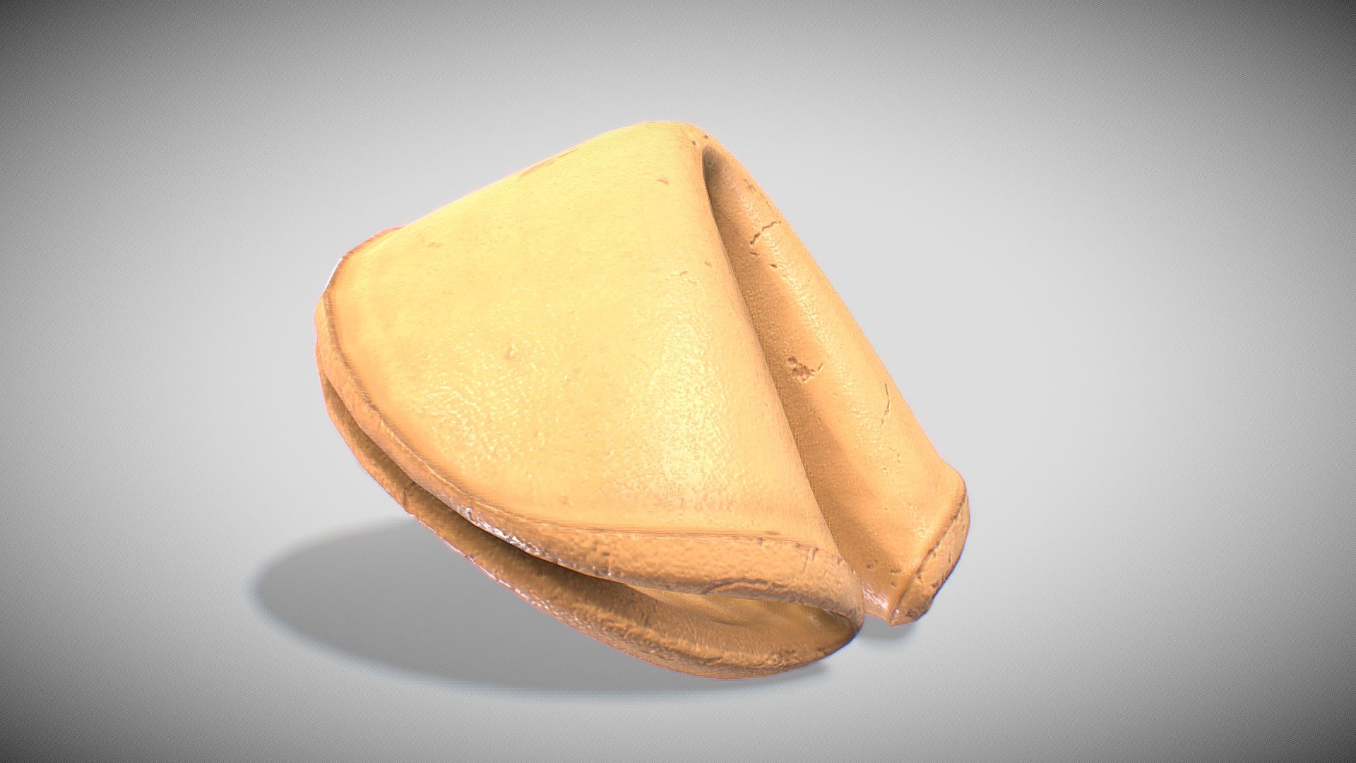 Here is a model of a Fortune Cookie. The cookie was made in blender, and the textures were baked in substance painter 3d model