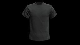 Tshirt cloth, fabric, t-shirt, marvelousdesigner, blender, free, download, black