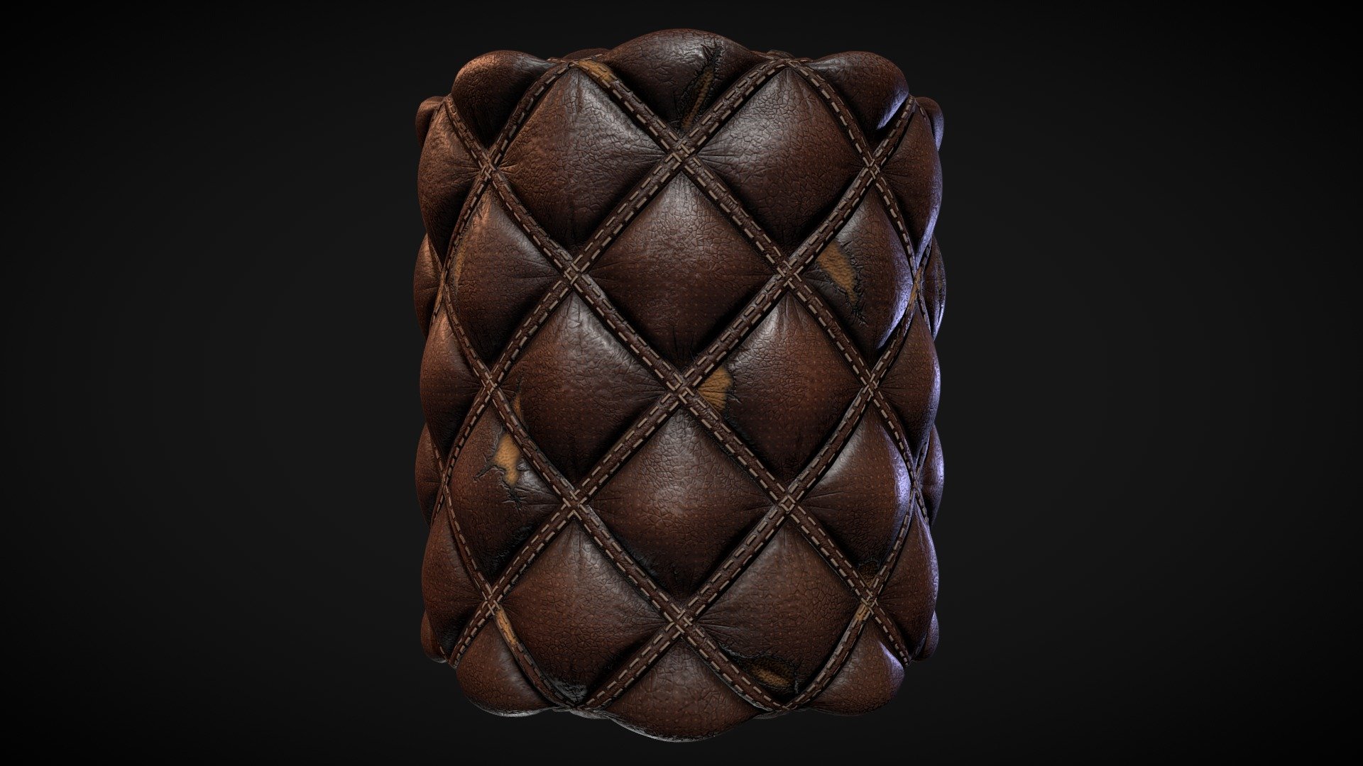 Padded leather material made in substance designer - Padded Leather Diamond Material - Buy Royalty Free 3D model by FarzinArshadi 3d model