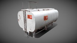 Fuel Tank rust, worn, aviation, dirty, 4k, fuel, aircraft, tank, game-ready, substancepainter, substance, low-poly, pbr, lowpoly, container, gameready