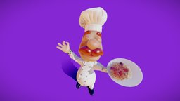 Chef cartoon hat, chest, balls, meat, chef, italian, roma, metaballs, pizza, cooking, spaguetti, mostacho, mostach, nodle