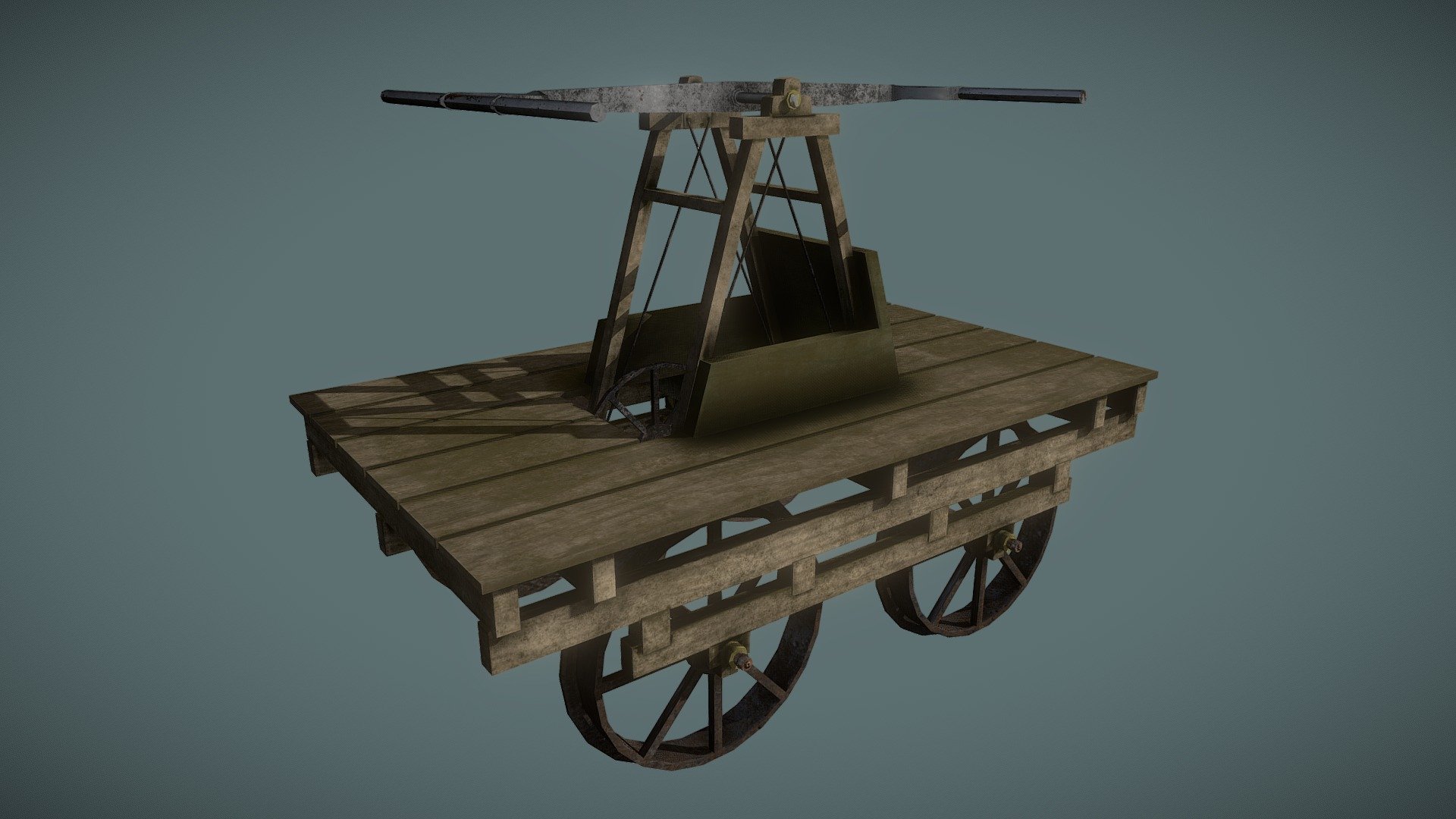 Game ready PBR Handcar model for train environments. Based on 1860's American railyards, more assets coming soon in a similar style 3d model