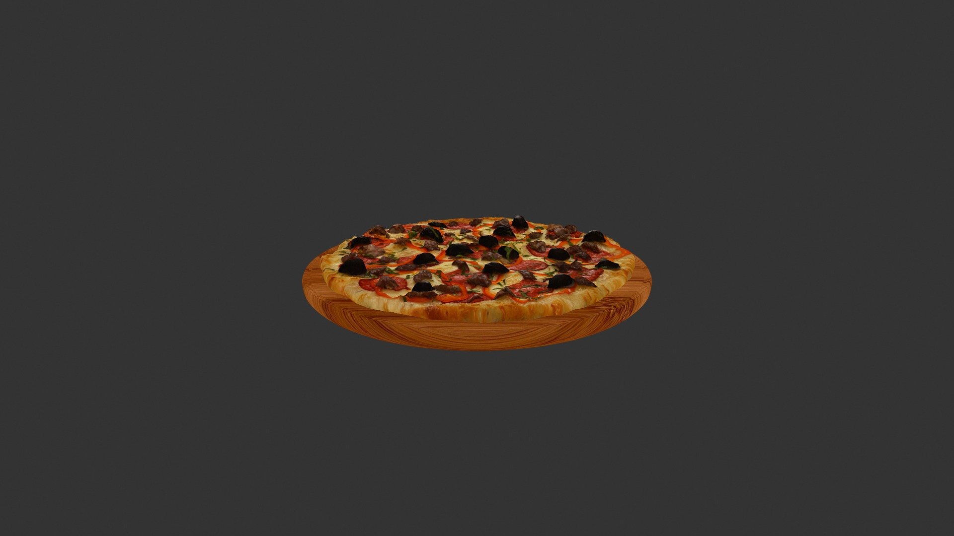 Піца Асорті (Oliv_sausage_pepper_pizza) - 3D model by alex.alexandrov.a 3d model