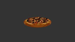 Піца Асорті (Oliv_sausage_pepper_pizza) photoscanning, 3dmodel