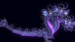 Sintia the Magic Hydra hydra, blockbench, minecraft, creature, magic