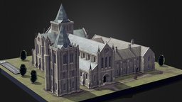 Cambuskenneth Abbey abbey, historical, reconstruction, church-architecture, heritage-architecture, blender, blender3d, church, history, heritagevisualisation