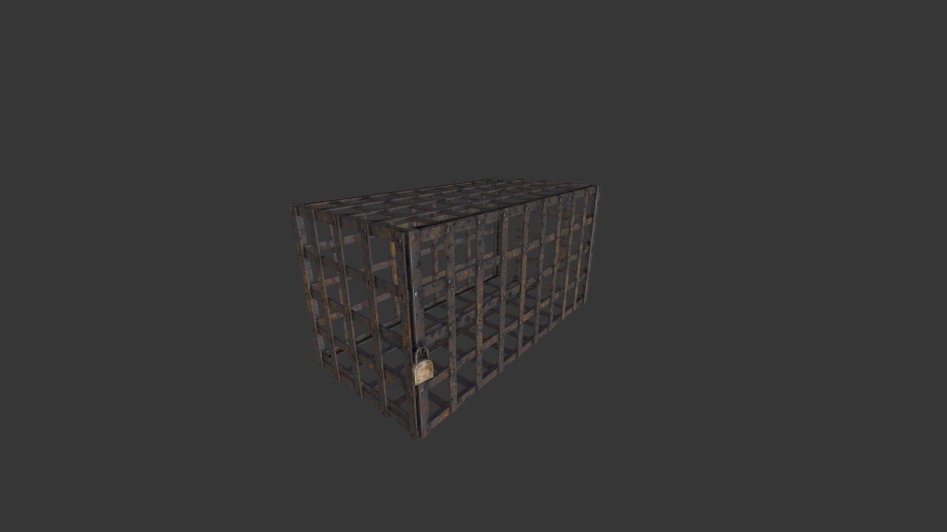 Game asset! Lowpoly model. 
Door and lock are separated objects and they could be animated - Cage Pbr - Buy Royalty Free 3D model by Salex 3d model
