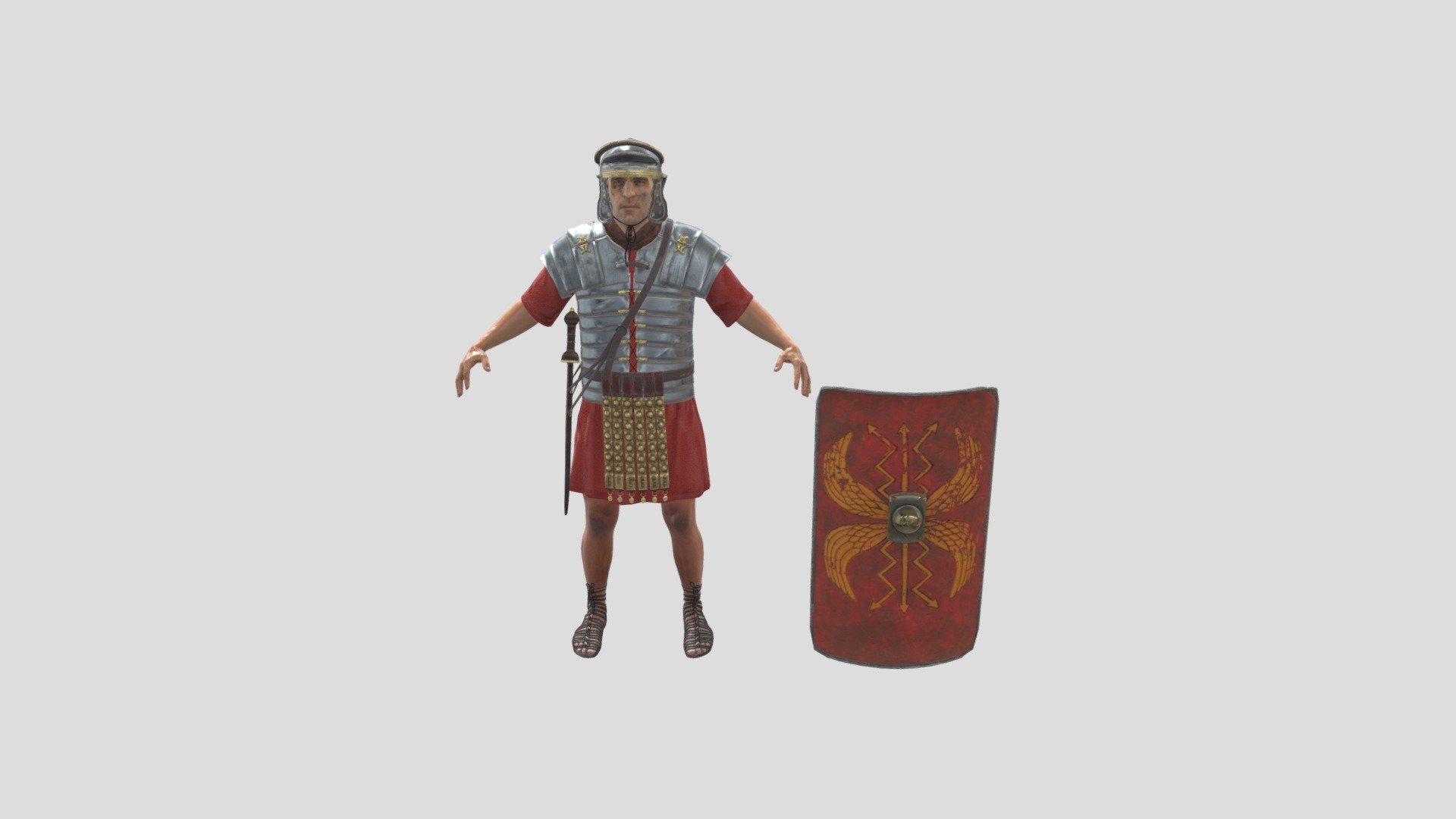 roman soldier[legionary] - Roman Soldier - 3D model by shanto (@shanto8354) 3d model