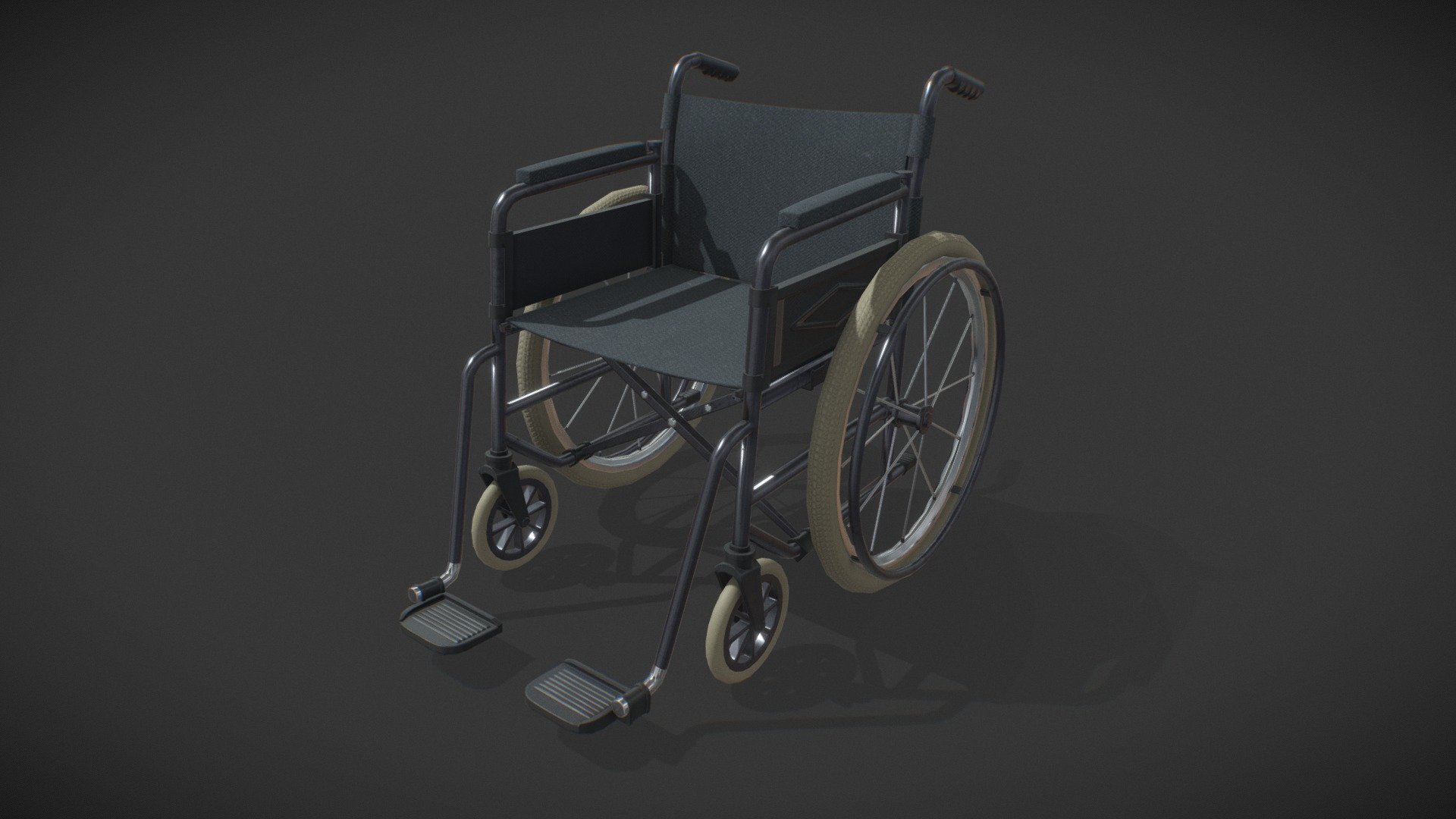 Lowpoly gameredy model of wheelchair made with Blender and textured in Substance Painter.

Additional file include: FBX low and high poly version, original .blend file and general PBR textures (Albedo, AO, Normal, Metallic, Roughness) - Wheelchair | LowPoly | PBR - 3D model by exotic_infinity 3d model