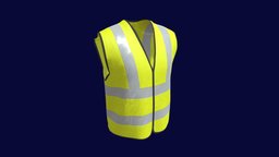 High visibilty vest 1 archviz, archvis, vest, clothes, lowpoly, free, construction
