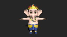 Bal Ganesh rat, toon, indian, myth, ganesh, charcaters, cartoon, 3d, balganesh, ganesha3dmodel