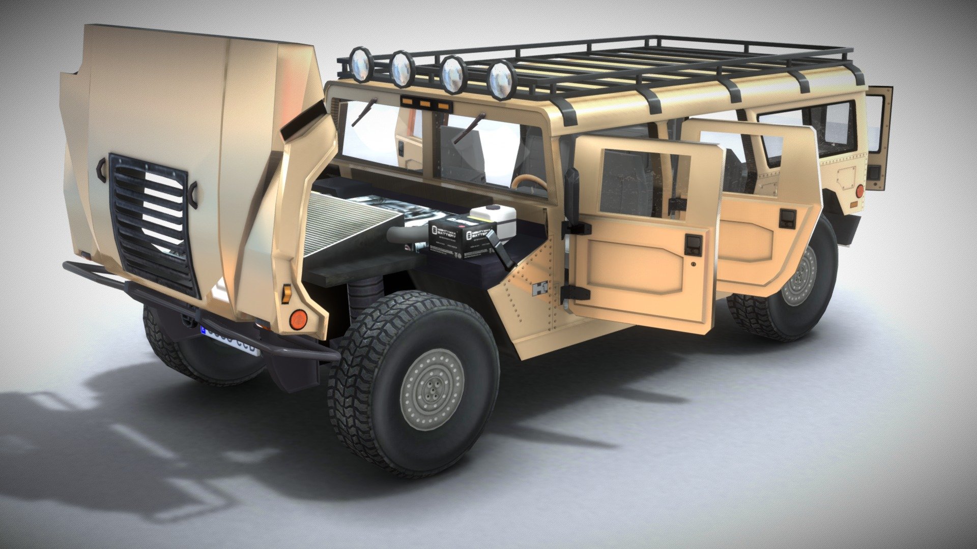 Hummer H1 - Hummer H1 - 3D model by codexito 3d model