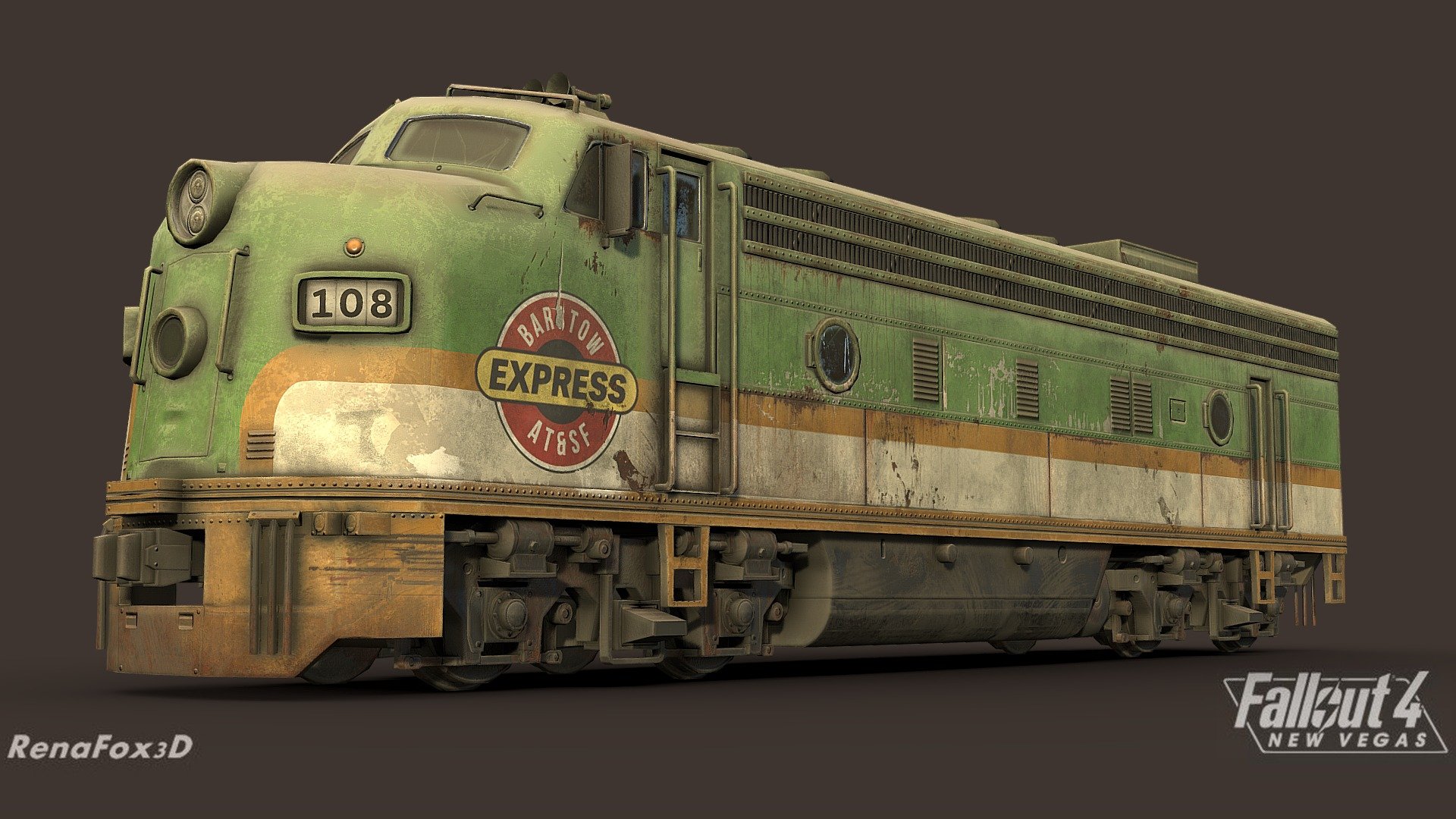 Train Engine made for the Fallout 4 New Vegas mod

Made in 3DSMax and Substance Painter - F4NV - Train Engine - 3D model by Renafox (@kryik1023) 3d model