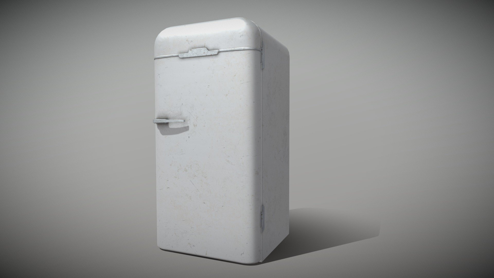 Low poly model of a soviet fridge with PBR materials 

Including OBJ, FBX, BLEND formats 

Tris4364 

Texture size 2048x2048; 4096x4096 

With Albedo, Specular, Normal, Metallic, Ambient Occlusion texures in dirt and clear variants 

Tiff, JPG 
 - Old soviet fridge - Buy Royalty Free 3D model by Moon_Studio 3d model