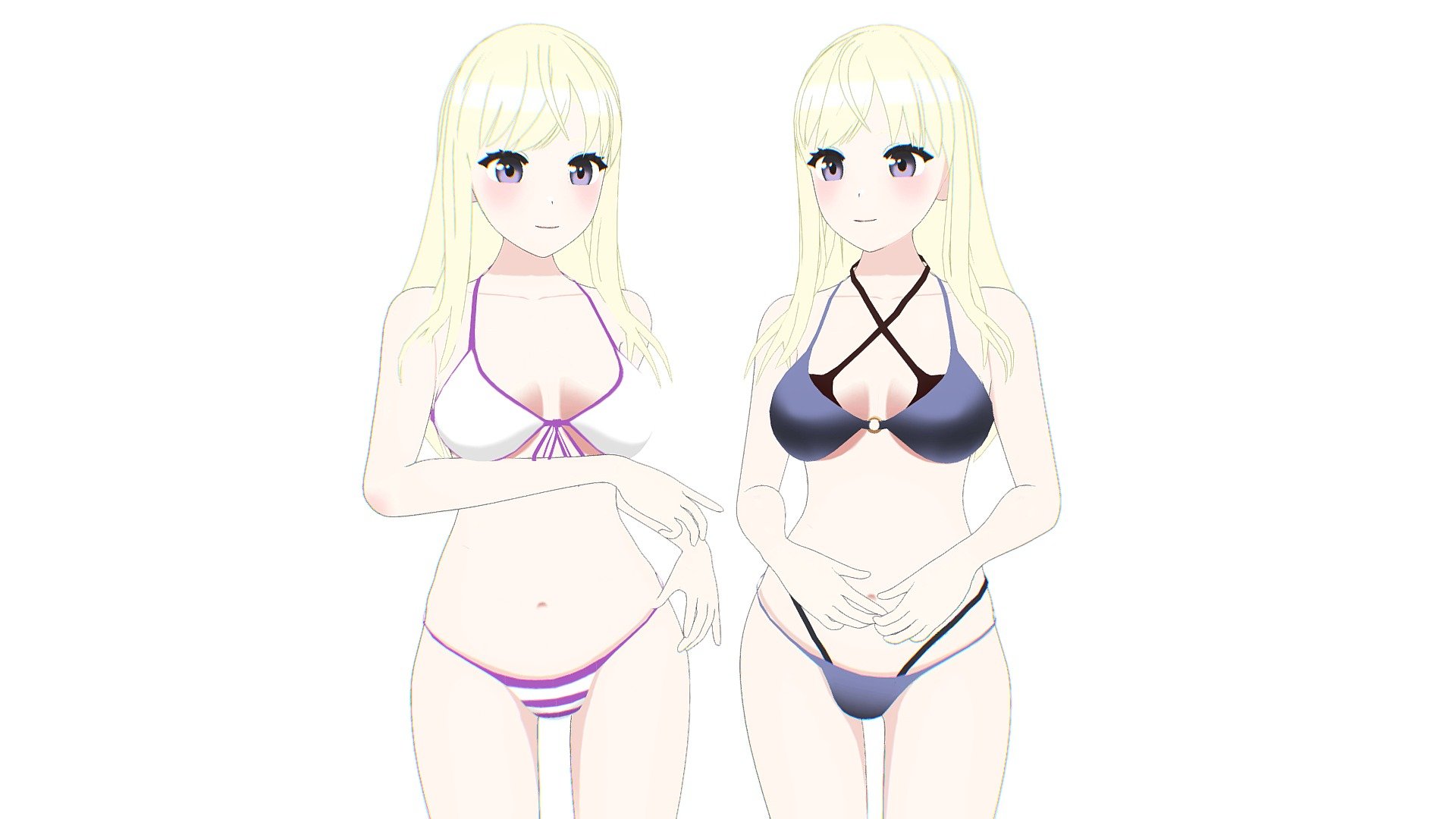 Ayame is a determined girl with her goals, but a little shy. She uses humor to deal with situations that are out of her control, which makes her super cute. Her beauty is admired by all the boys who easily fall in love.

Girls in Swimwear - pack 2 started

visit pack 2 started - 2nd girl - NEW!

Girls in Swimwear - 1st pack

🔥BUY NOW!🔥

Contains:


.Blend (Blender 3.3)
.Textures
.Rigged

VIDEO DEMO: https://youtu.be/ZedhFt9RdcY - Girls in Swimwear - Buy Royalty Free 3D model by LessaB3D (@thiagolessa90) 3d model
