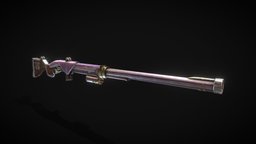 Caitlyn Arcane Rifle pistol, 3dmodelling, caitlyn, weapon-3dmodel, pbr-texturing, texturing, weaponmodeling, arcanecaitlyn