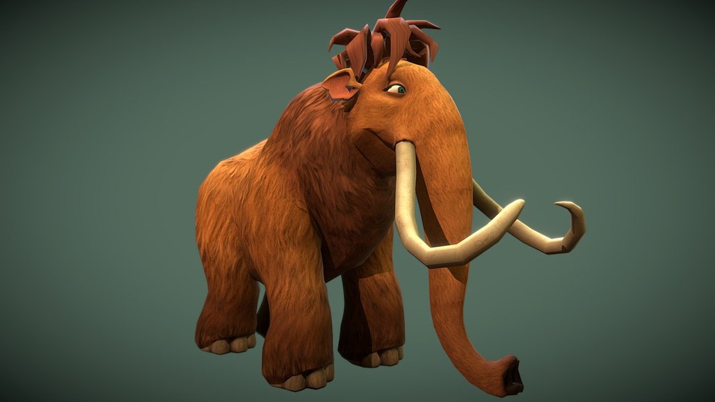 This is the Ellie character from the Ice Age movies. I modeled and textured her up for the game Ice Age Arctic Blast. The game is available in the IOS and Android stores.

https://play.google.com/store/apps/details?id=com.zynga.iceagematch3&amp;hl=en

https://www.artstation.com/artist/mattjwood - Ellie - 3D model by MattWood 3d model