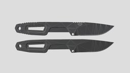 Knife / Satre black weapon, knife, lowpoly, hardsurface, gameready