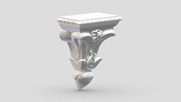 Scroll Corbel 37 stl, room, printing, set, element, luxury, console, architectural, detail, column, module, pack, ornament, molding, cornice, carving, classic, decorative, bracket, capital, decor, print, printable, baroque, classical, kitbash, pearlworks, architecture, 3d, house, decoration, interior, wall, pearlwork