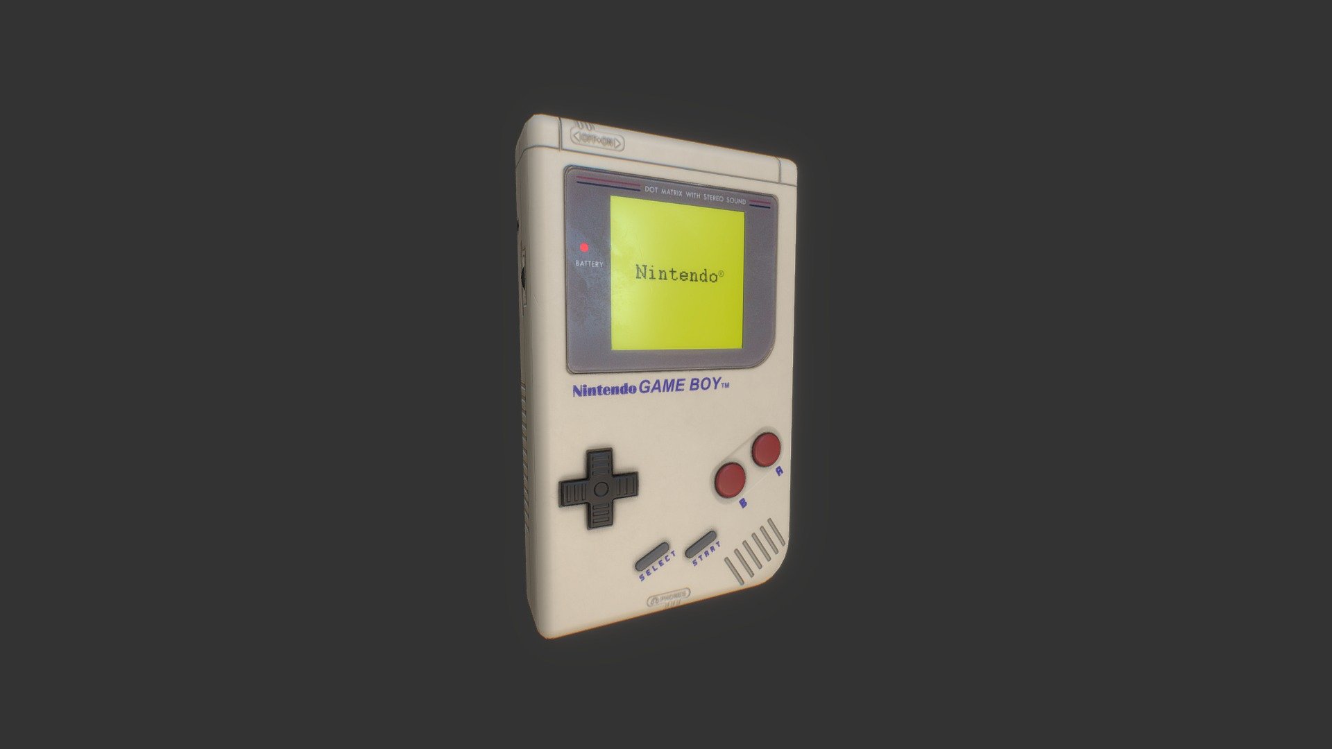 Lowpoly model. It has One 4k map including ( Albedo, BaseColor, ,glossiness,specular, metallic,roughness,occlusion and normal ) in png format. It has detailed texture map and could also be used for some medium close-up shots,scenes ,renders and games. Textures are in zip file.

The cartridge is a separate object so it can be moved according to needs

Objects has 3 LOD stages in fbx format

LOD0: 3172 tris LOD1: 1358 tris LOD2: 520 tris - Game Boy - 3D model by Salex 3d model