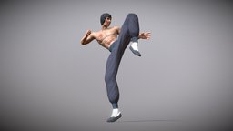 Bruce Lee game-ready, martialarts, blender-3d, freedownload, brucelee, lowpolycharacter, game-character, bruce-lee, lowpoly, substance-painter, enterthedragon