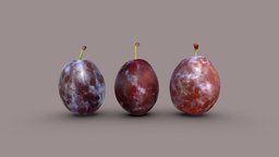 Prune Plums food, fruit, fruits, prune, plum, photogrammetry, 3dscan, prune-plum