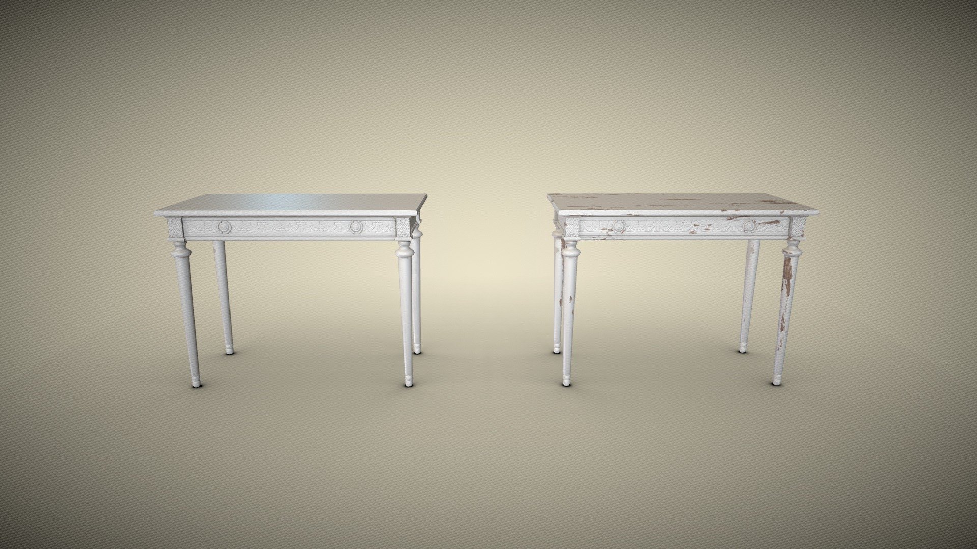 Antique Table
    -3,866 Verts, 3,668 Faces
    -1 Material Maps
    -1024x1024, 2048x2048, 4096x4096 Textures
    -Texel Density up to 20.48px/cm

Please contact me if you have any questions or business inquiries: bsw2142@gmail.com

You Can Also Get A Quote From Me Via Questioneer! Google Forms - Antique Table - Buy Royalty Free 3D model by Brandon Westlake (@dr.badass2142) 3d model