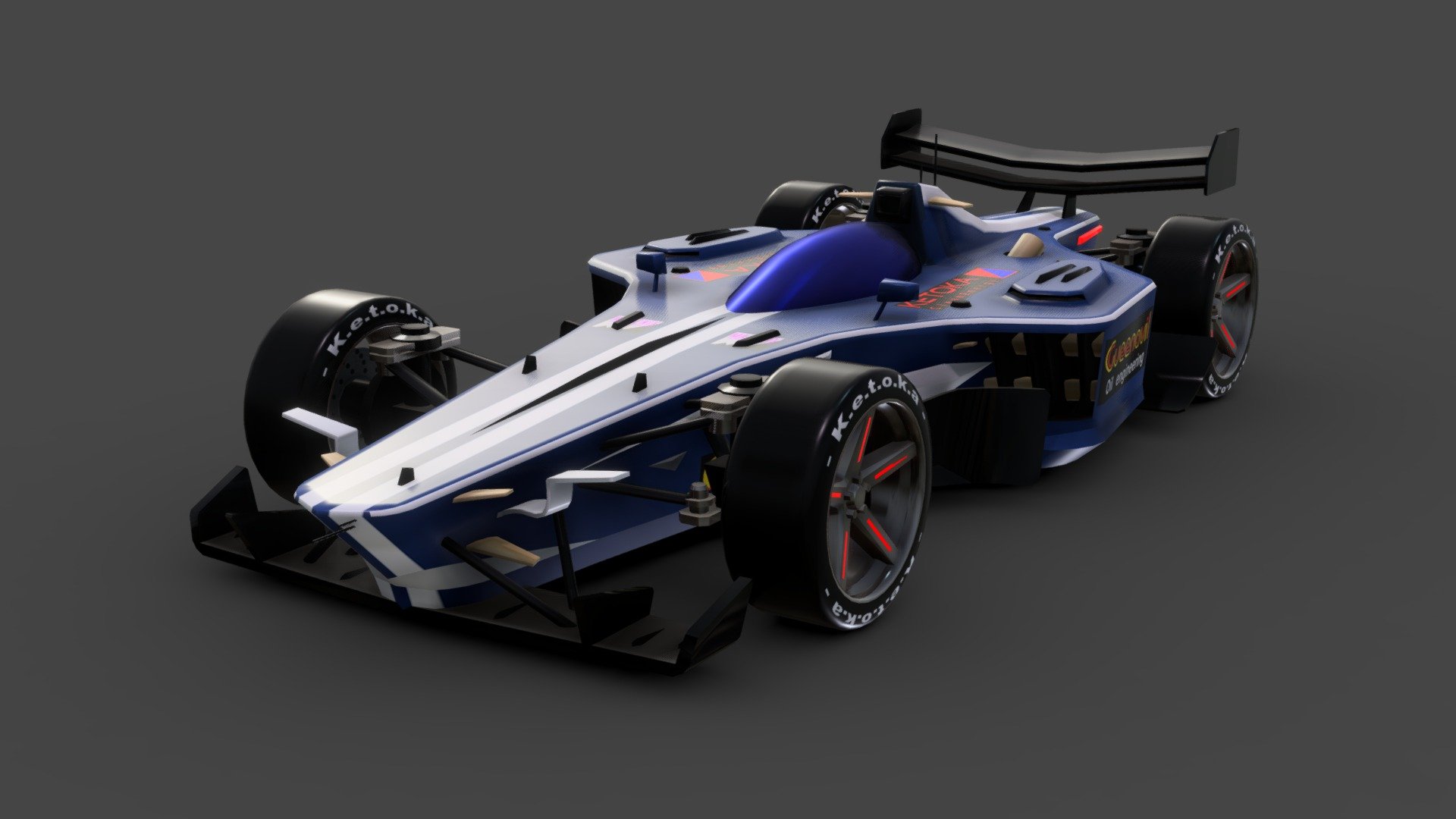 A quick concept enclosed F1 car 3d model
