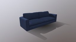 Blue Velvet Sofa 001