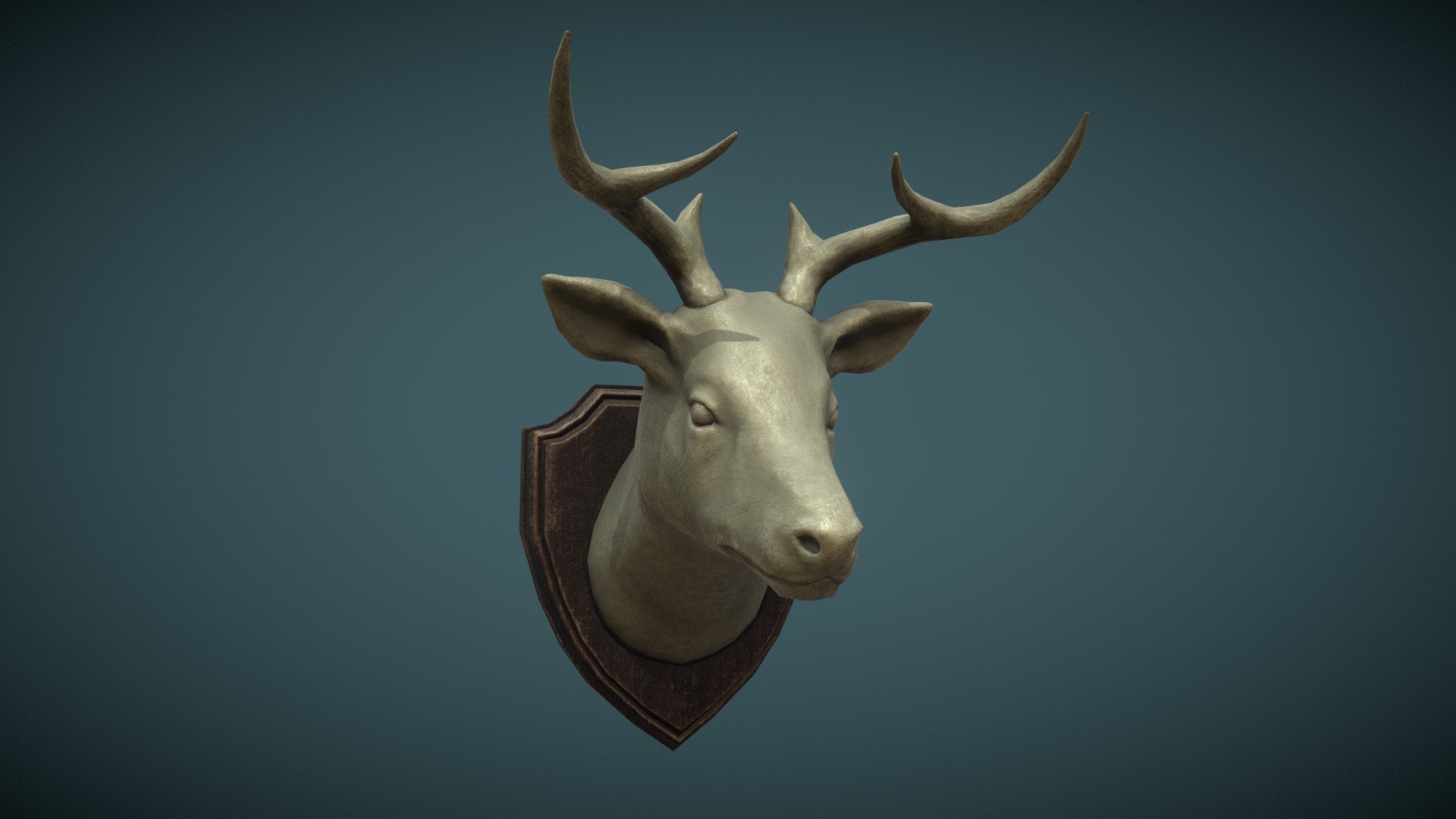 This is a prop I made this summer! The goal was to make a stylized deer head statue that could be put on a wall. 
The focus was on the making of the model, the optimization and the textures.

For this project, I used Zbrush, Maya and Substance Painter! 

More details and pictures about the project can be found on my Artstation:
https://www.artstation.com/jessycajm - Deer Head Statue - 3D model by Jessyca JM (@Jessyca) 3d model