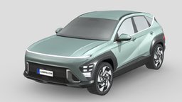 Hyundai Kona 2024 modern, power, vehicles, tire, cars, suv, drive, hyundai, kona, crossover, vehicle, lowpoly, low, poly, futuristic, car, hyundai-kona