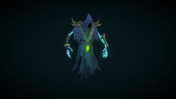 Lich minion, assets, unreal, mage, enemy, lich, cartoon, asset, game, gameasset, creature, stylized, monster, animated, fantasy, dark, rigged