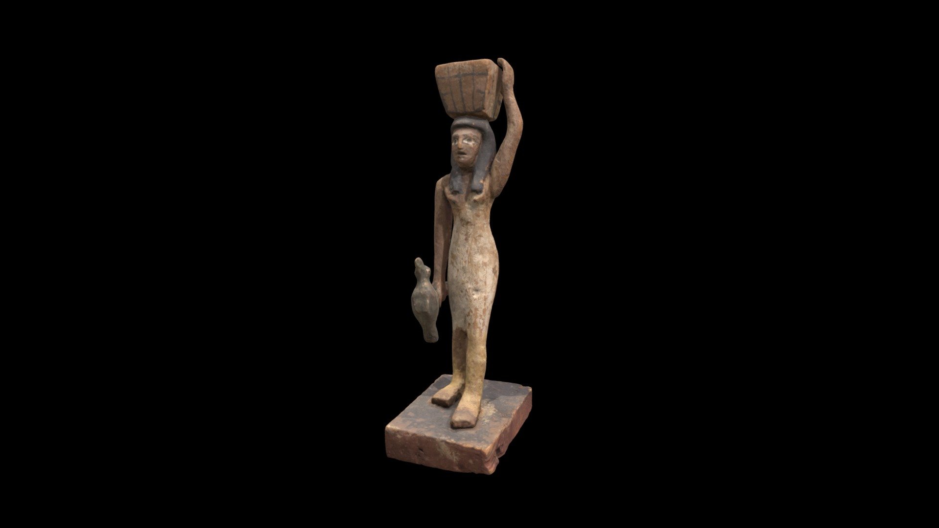 You can copy, modify, and distribute this work, even for commercial purposes, all without asking permission. Learn more about The Cleveland Museum of Art’s Open Access initiative: http://www.clevelandart.org/open-access-faqs 

Female Offering Bearer, 2000–1801 BCE. Egypt, Middle Kingdom (2040–1648 BCE), Dynasties 11–12. Painted wood, figure of tamarisk(?), base of sycamore fig; overall: 25.8 x 7.9 x 12.2 cm (10 3/16 x 3 1/8 x 4 13/16 in.). The Cleveland Museum of Art, Gift of the John Huntington Art and Polytechnic Trust 1914.602

Learn more on The Cleveland Museum of Art’s Collection Online: https://www.clevelandart.org/art/1914.602 - 1914.602 Female Offering Bearer - Download Free 3D model by Cleveland Museum of Art (@clevelandart) 3d model
