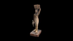 1914.602 Female Offering Bearer egypt, tamarisk, cleveland_museum_of_art, painted-wood, sycamore-fig