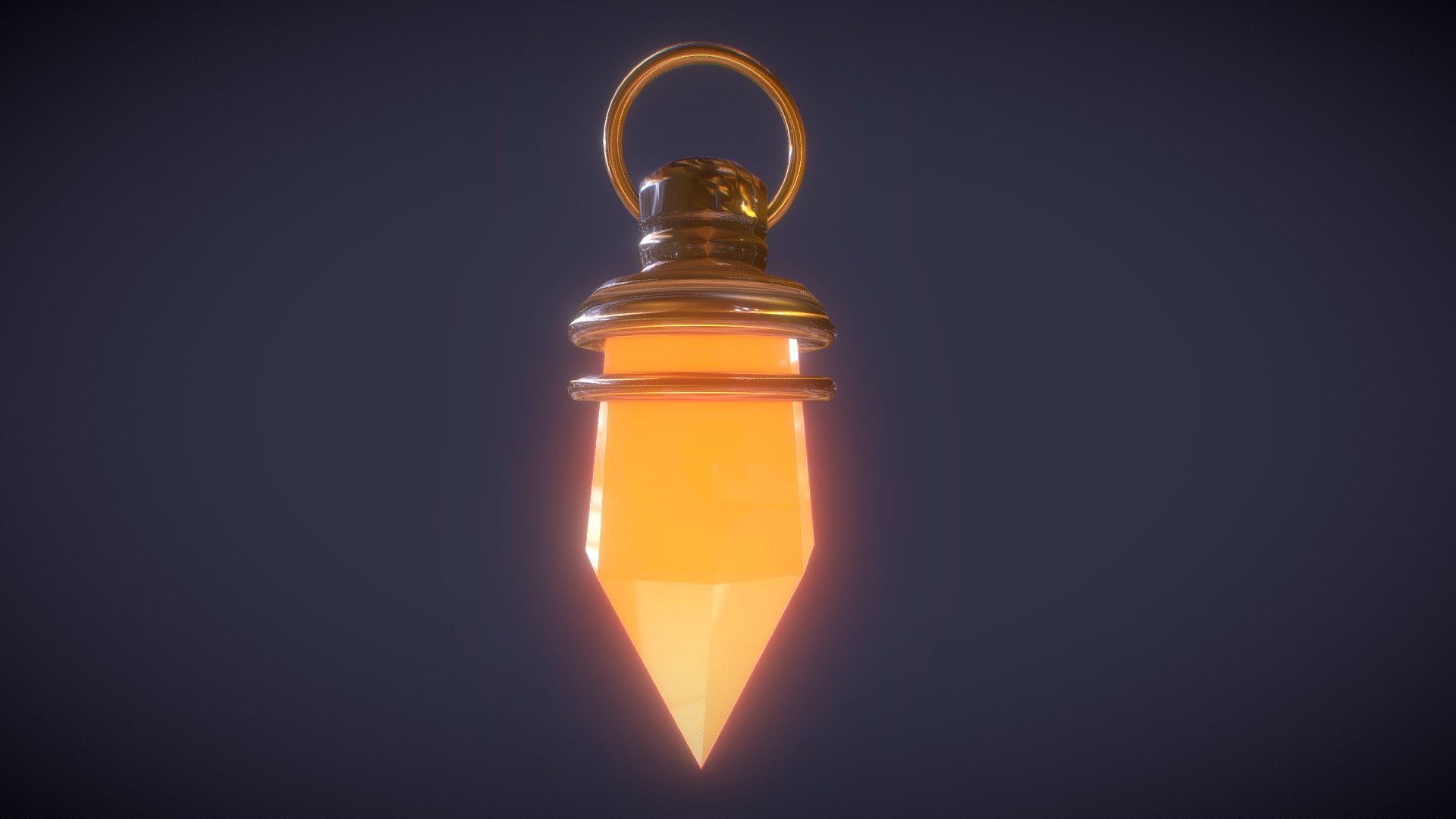 Something Simple to test out some emmission and glowing effects - Crystal Pendant (old 2020) - Download Free 3D model by Jazzi Crystol (@JazziCrystol) 3d model
