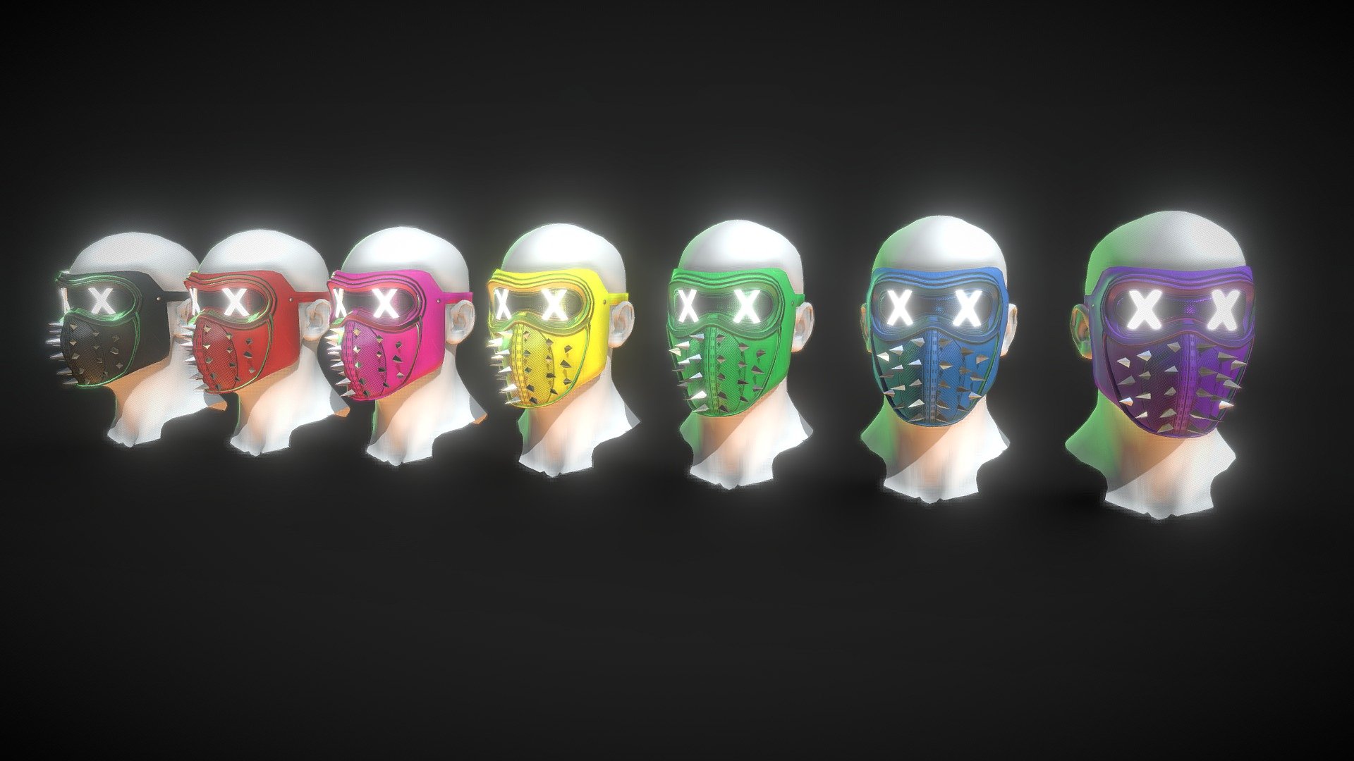 Client Project - Face Mask Variants M/F - 3D model by TonyGalindo3d 3d model