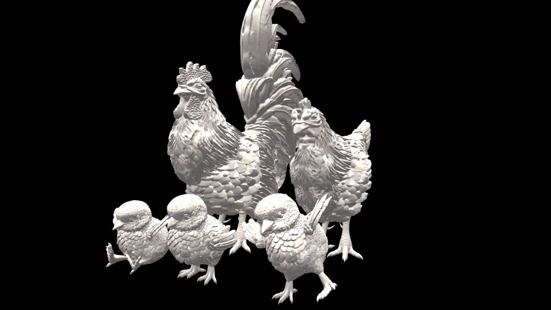 chicken rooster chicks
The format is OBJ, STL, Zbrush. Model for printing on a 3d printer 3d model