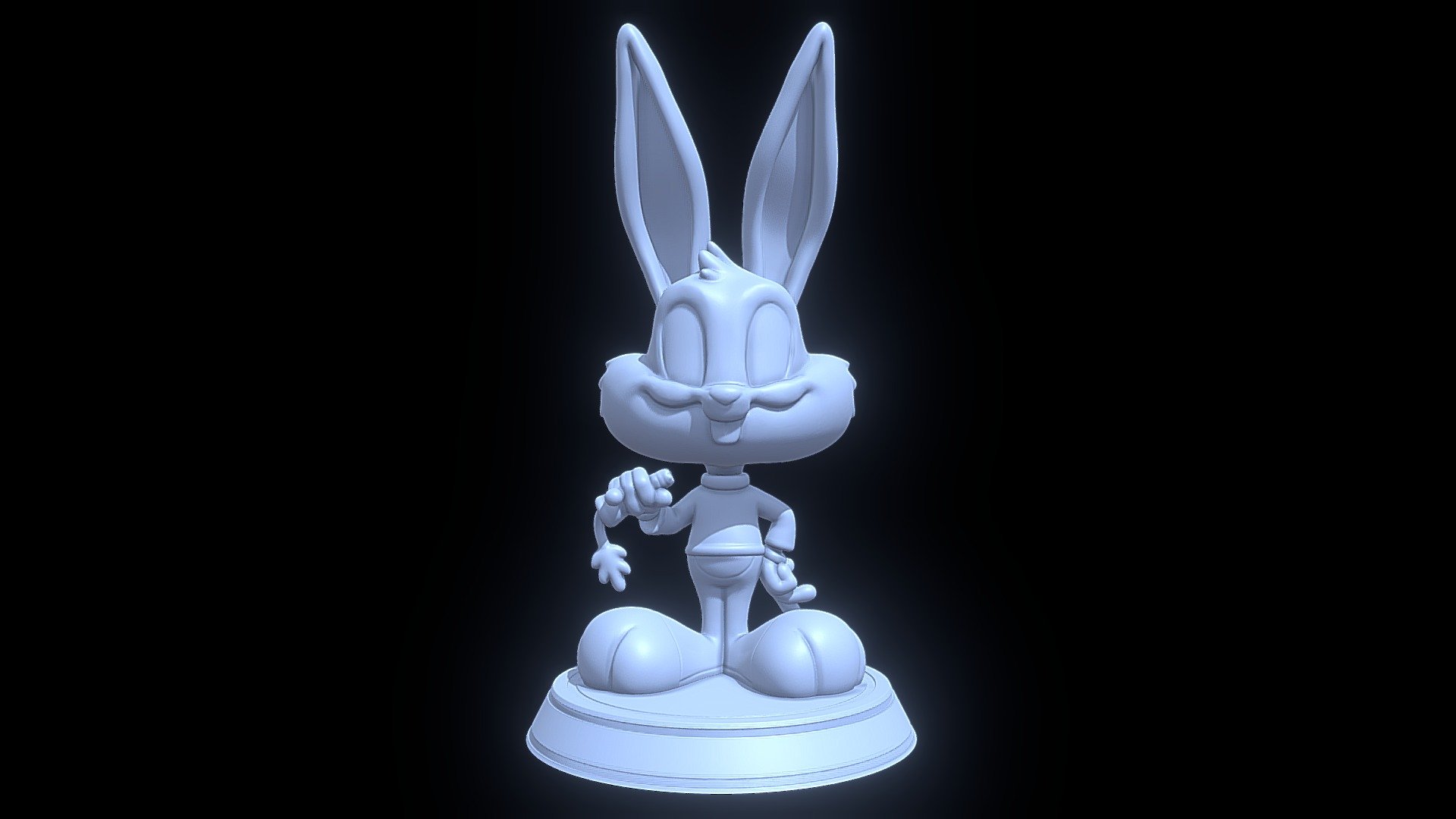Character from  Tiny Toon Adventures. See the model colored here https://www.deviantart.com/sillytoys/art/Buster-Bunny-Tiny-Toon-Adventures-3D-print-model-917737585 - Buster Bunny - Tiny Toon Adventures 3D print - Buy Royalty Free 3D model by SillyToys 3d model