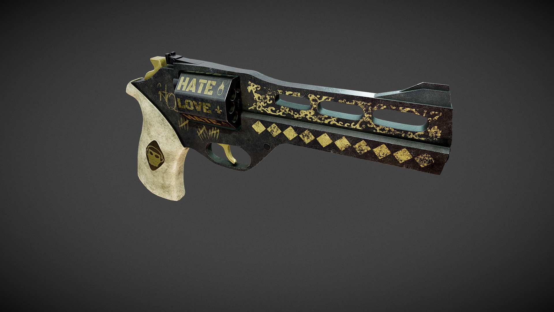 This is my rendition of Harley Quinn's signature pistol from the DCEU movie Suicide Squad 3d model