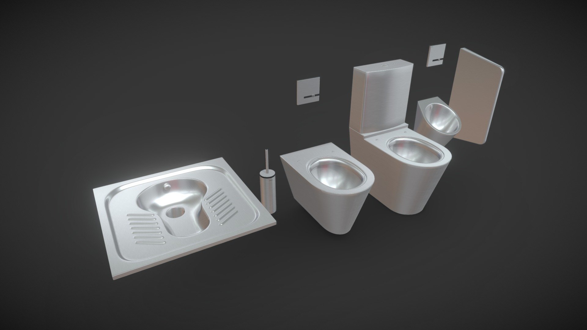 Realistic (copy) 3d model of Toilet bowls and urinal DELABIE.

Topology of geometry:




forms and proportions of The 3D model most similar to the real object

the geometry of the model was created very neatly

there are no many-sided polygons

detailed enough for close-up renders

Materials and Textures:




3ds max files included Vray-Shaders

3ds max files included Corona-Shaders

all texture paths are cleared

Organization of scene:




to all objects and materials names in scene are appropriated

real world size (system units - mm)

coordinates of location of the model in space (x0, y0, z0)

does not contain extraneous or hidden objects (lights, cameras, shapes etc.)

File Formats:




original file format - 3ds max 2013 + Vray

3ds max 2013 Corona

obj

3ds

blender
 - Toilet bowls and urinal DELABIE - Buy Royalty Free 3D model by madMIX 3d model