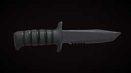 Combat Knife combat, combatknife, weaponlowpoly, weapon, knife, lowpoly, low, black, blade