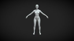 Female Character Body Base Mesh