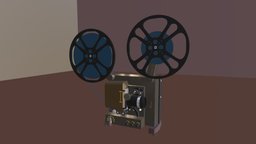 Film Projector cinema, film, projector, movie, model