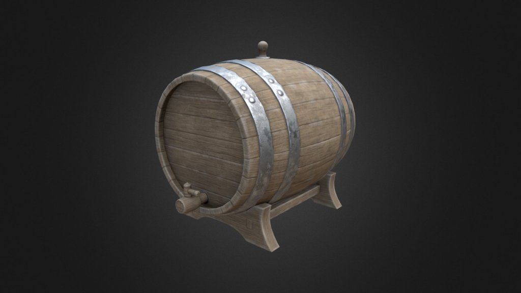 Wine Barrel - Download Free 3D model by niver_mk 3d model