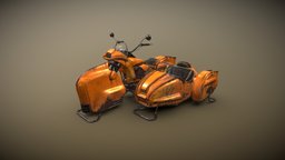 Victory Hoverbike, rusted bike, steampunk, london, nuclear, atom, motor, punk, side, cycle, hover, futurism, classic, diesel, miami, atomic, hoverbike, hovercraft, auto, dieselpunk, fallout3, prestige, fallout4, atompunk, fallout2, fallout76, vehicle, car, steam, fallout, fallout5