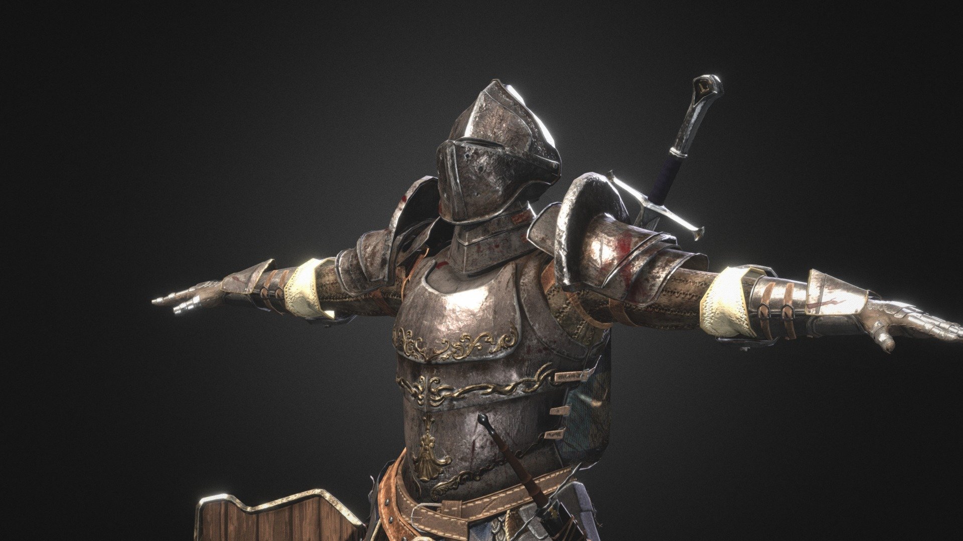 This is part of the school period, a vagrant Knight
Detailed information：https://www.artstation.com/artwork/ABLJo - Medieval vagrant Knights - 3D model by MotorLee 3d model