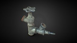 Pipe Wheel 3D scan object, wheel, valve, pipe, gas, oil, prop, tube, rusty, chrome, handle, fuel, metal, realistic, water, iron, pipeline, photoscan, photogrammetry, 3dscan, engineering, industrial